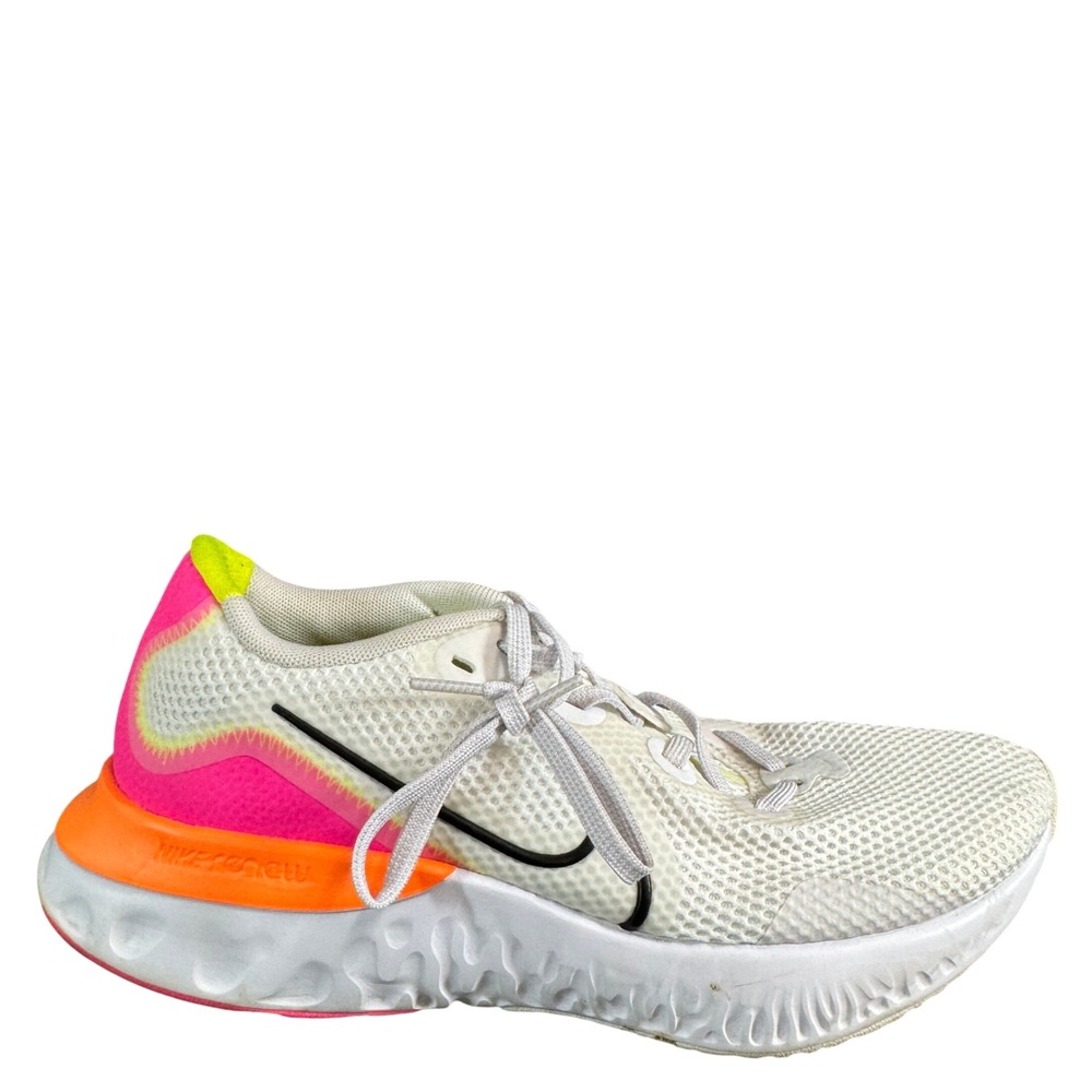 Nike Renew Run 2 White Pink Orange Running Shoes CU3505-101 Women's 9.5